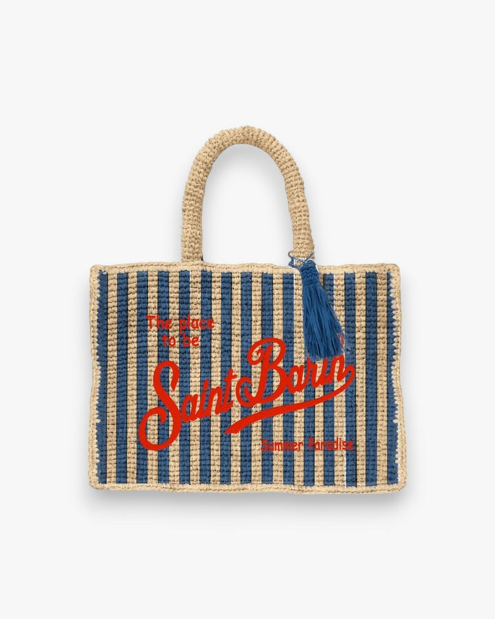 MC2 SAINT BARTH Torebka Vanity Mini Raffia w Paski - GOT'EM