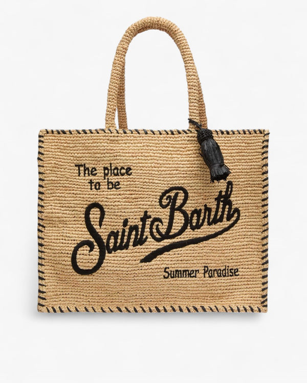 MC2 SAINT BARTH Torebka Vanity Raffia Beżowa - GOT'EM
