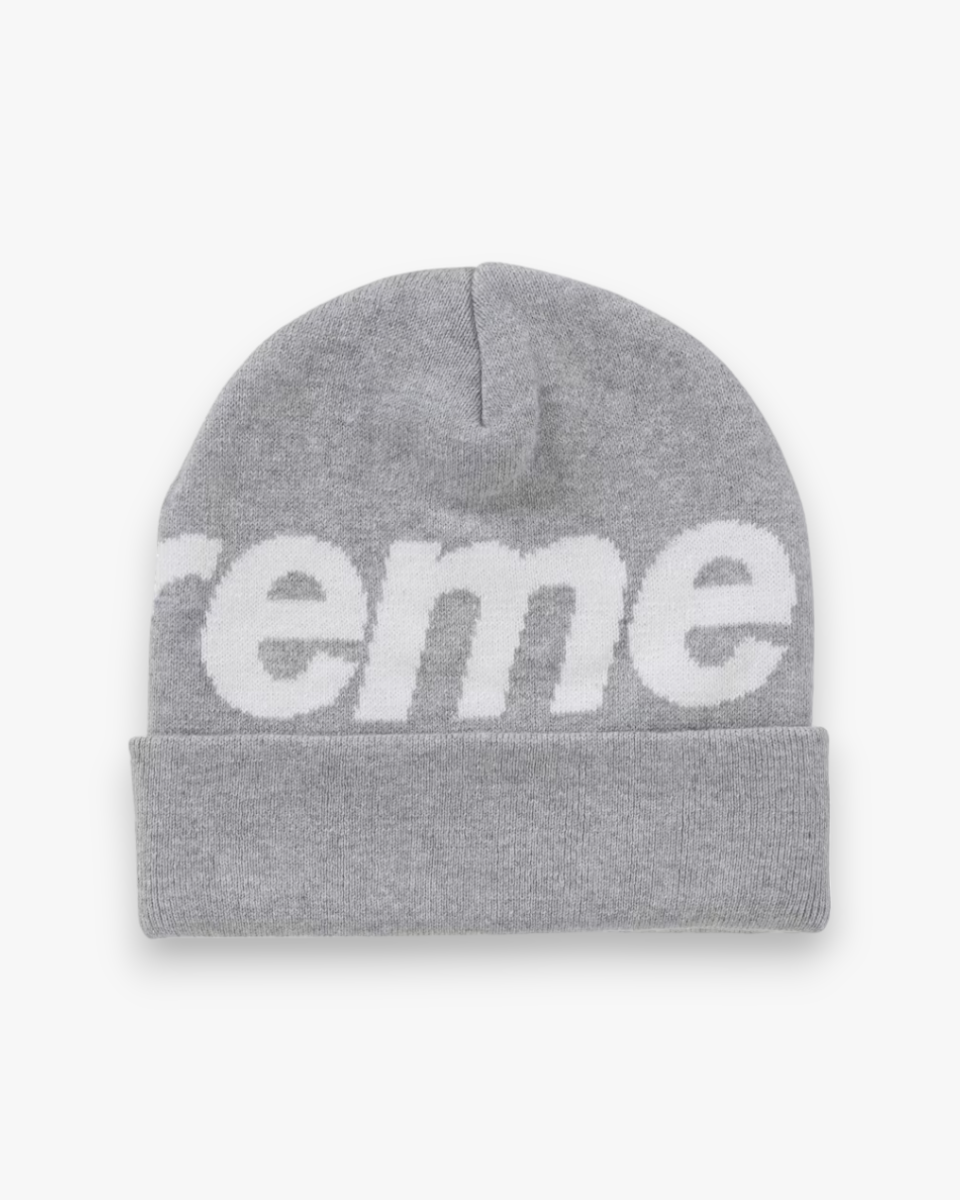 Supreme Big Logo Beanie (FW24) Ash Grey - GOT'EM