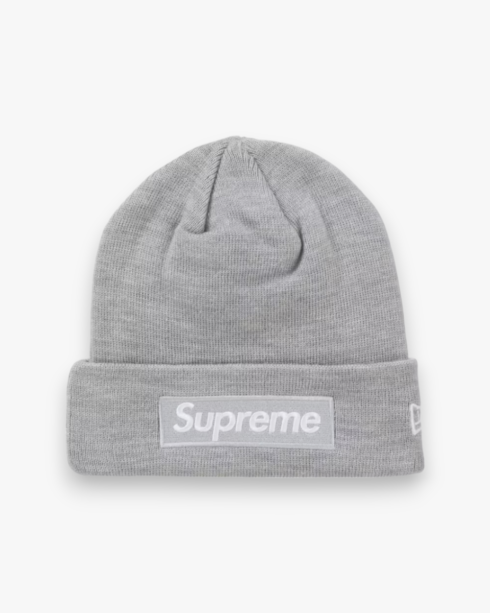 Supreme New Era Box Logo Beanie (FW24) Heather Grey - GOT'EM