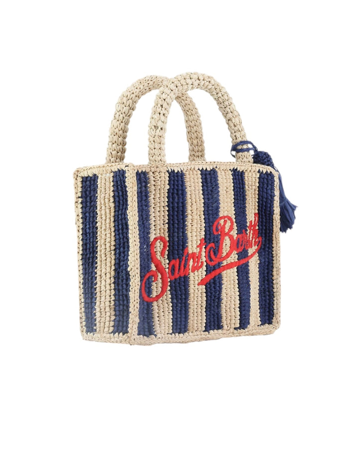 MC2 SAINT BARTH Torebka Vanity Mini Raffia w Paski - GOT'EM