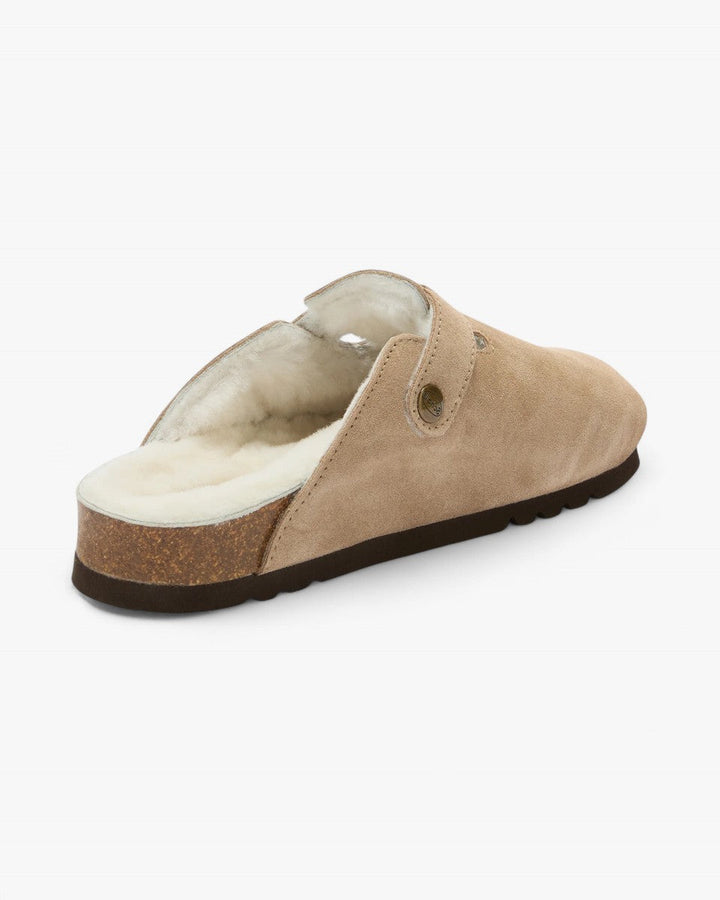 Scholl Mule Fae New F Suede Dark Beige - GOT'EM