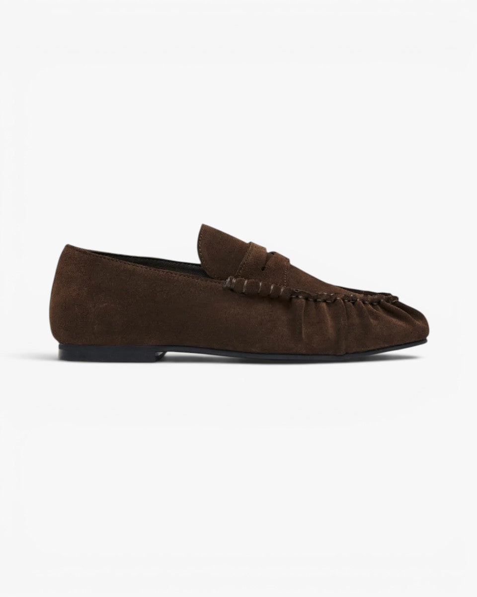 Alohas Loafersy Aven Suede Brown Leather