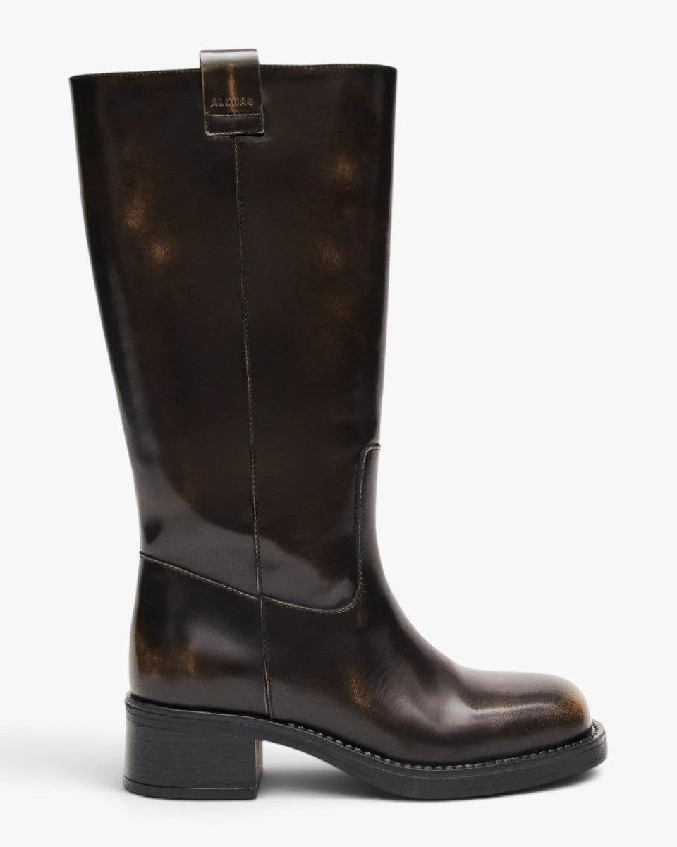 Alohas Kozaki Sajan Vintage Effect Brown Leather