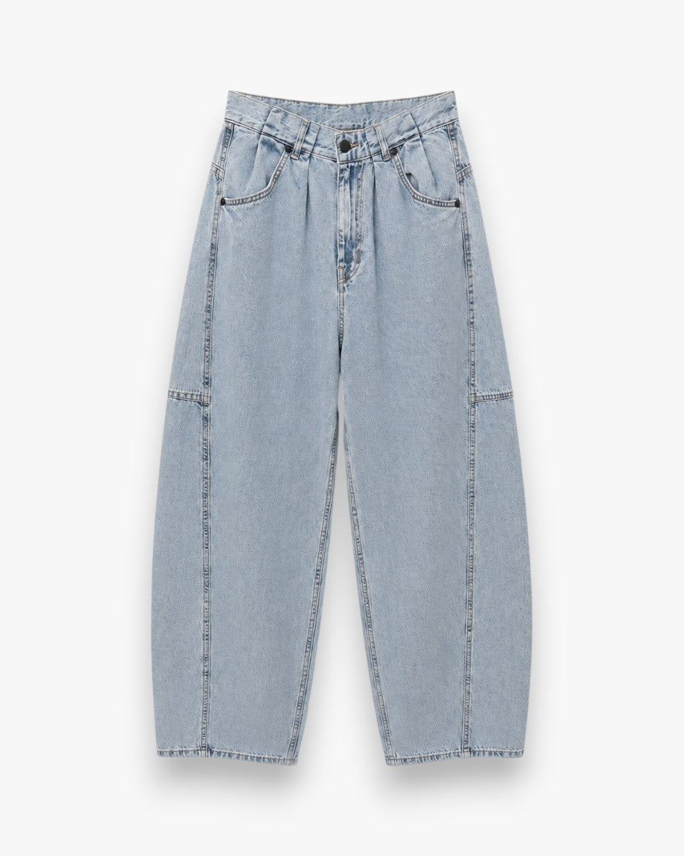 MI59 Jeansy Cienki Denim Baby Blue