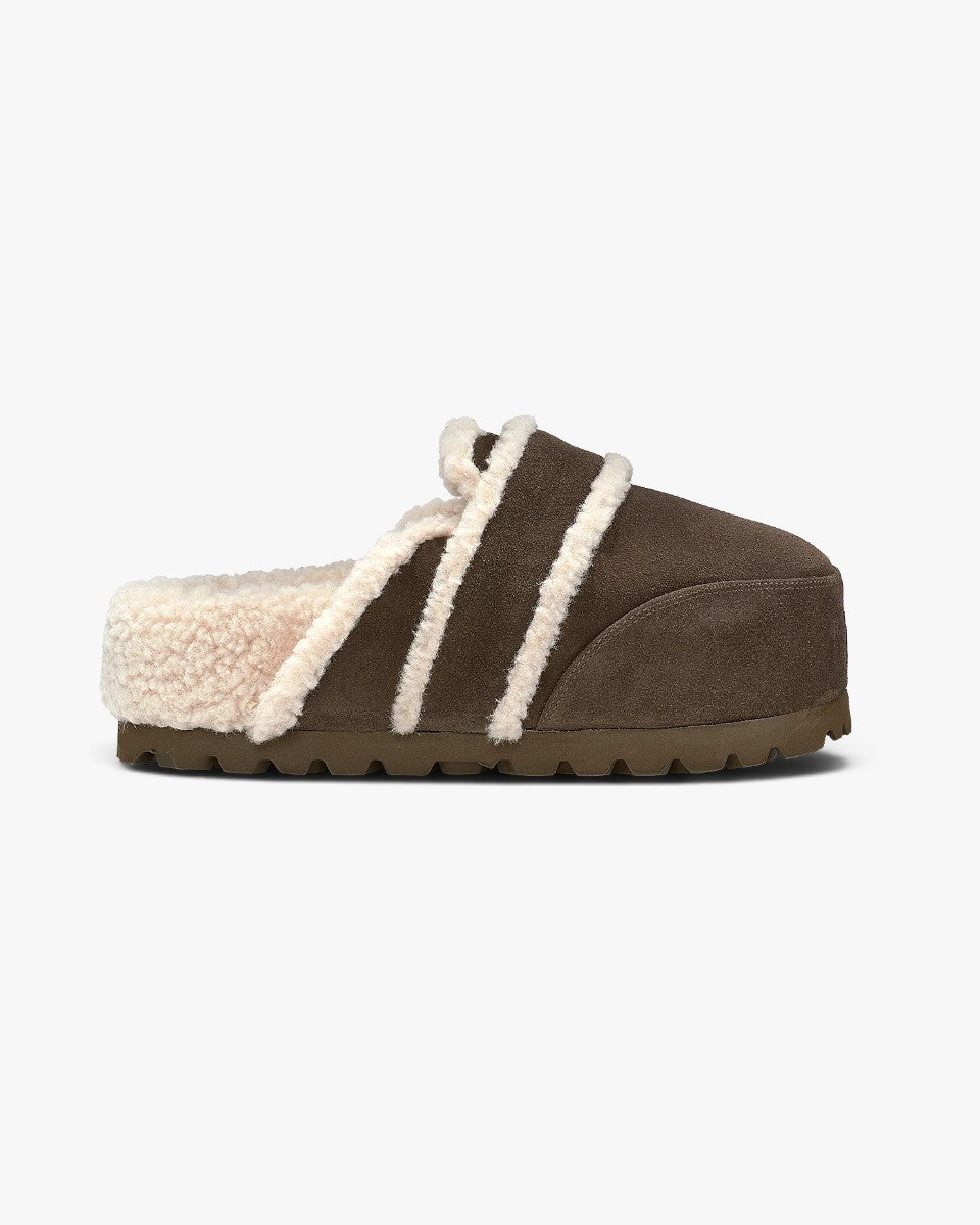 Inuikii Mule Cozy Loafer Brown