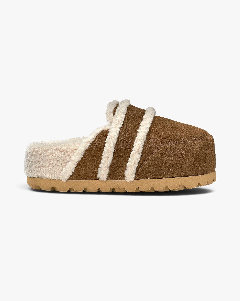 Inuikii Mule Cozy Loafer Cognac