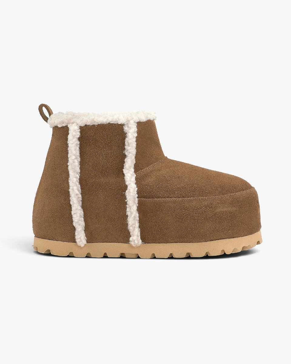 Inuikii Śniegowce Cozy Boot Ankle Cognac