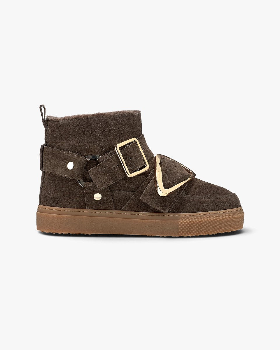 Inuikii Śniegowce Classic Low Buckle Dark Brown