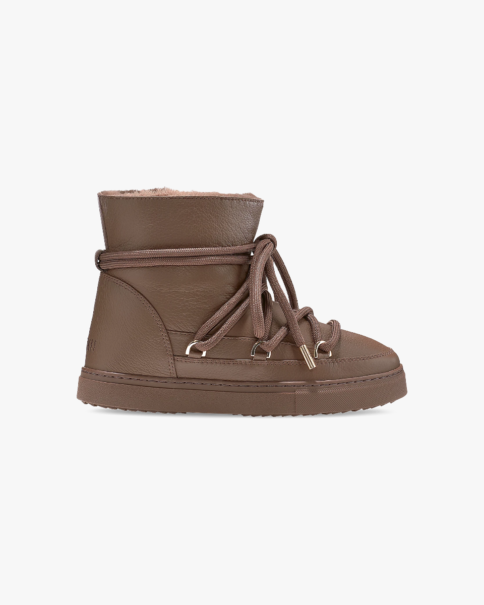 Inuikii Śniegowce Full Leather Dark Brown