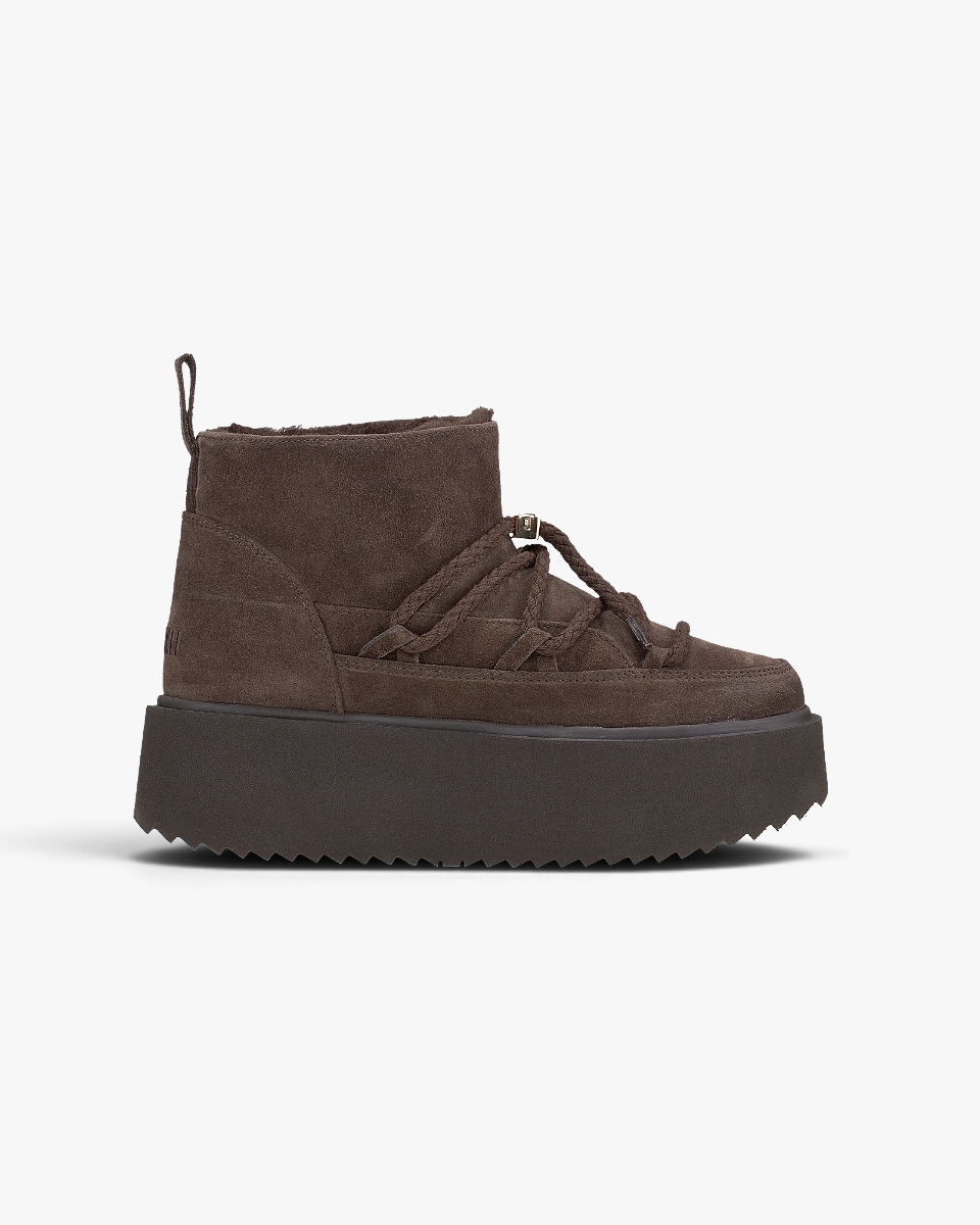 Inuikii Śniegowce Classic Low Platform Dark Brown