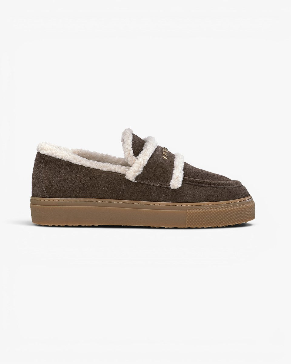 Inuikii Shearling Loafer Dark Brown