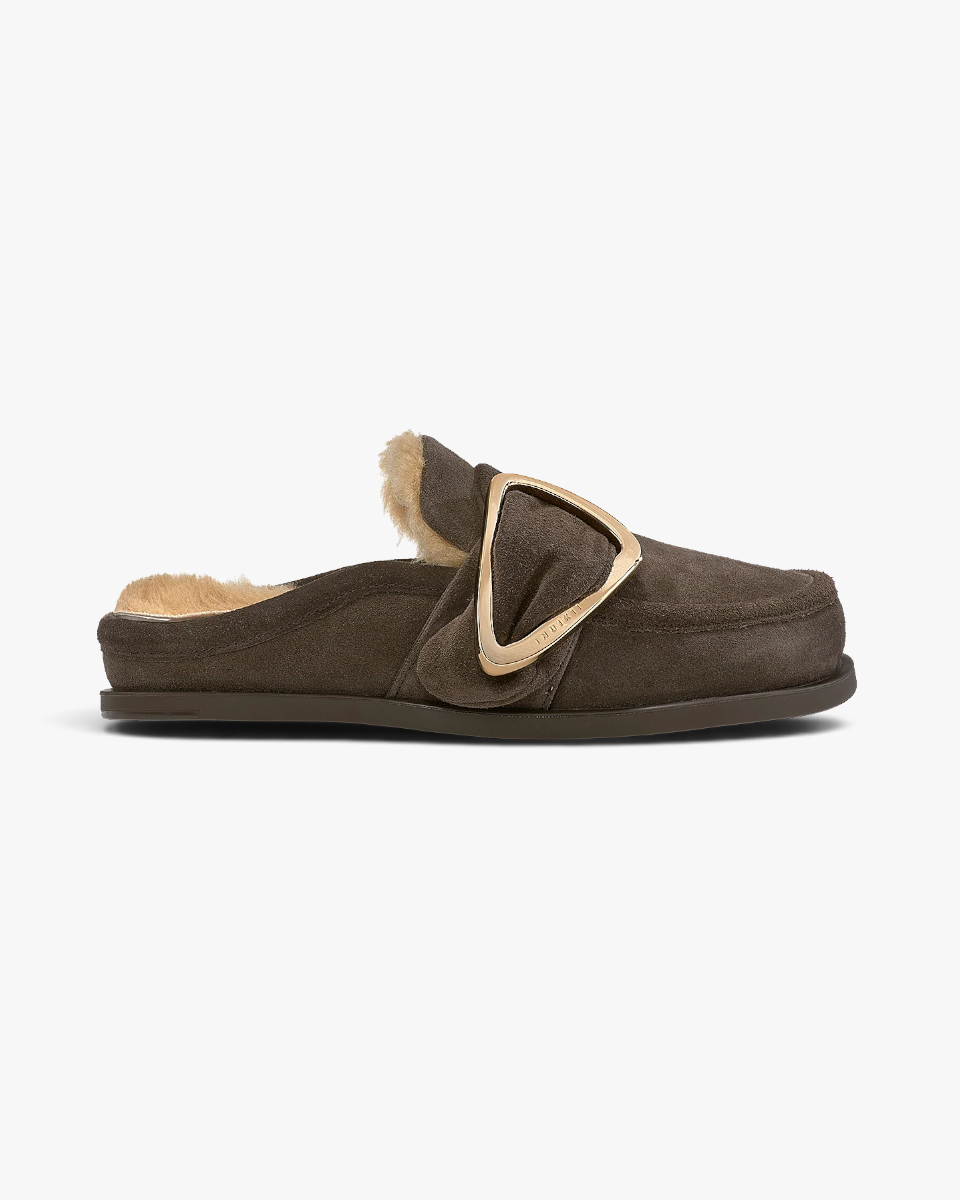 Inuikii Mule Shearling Soft Dark Brown