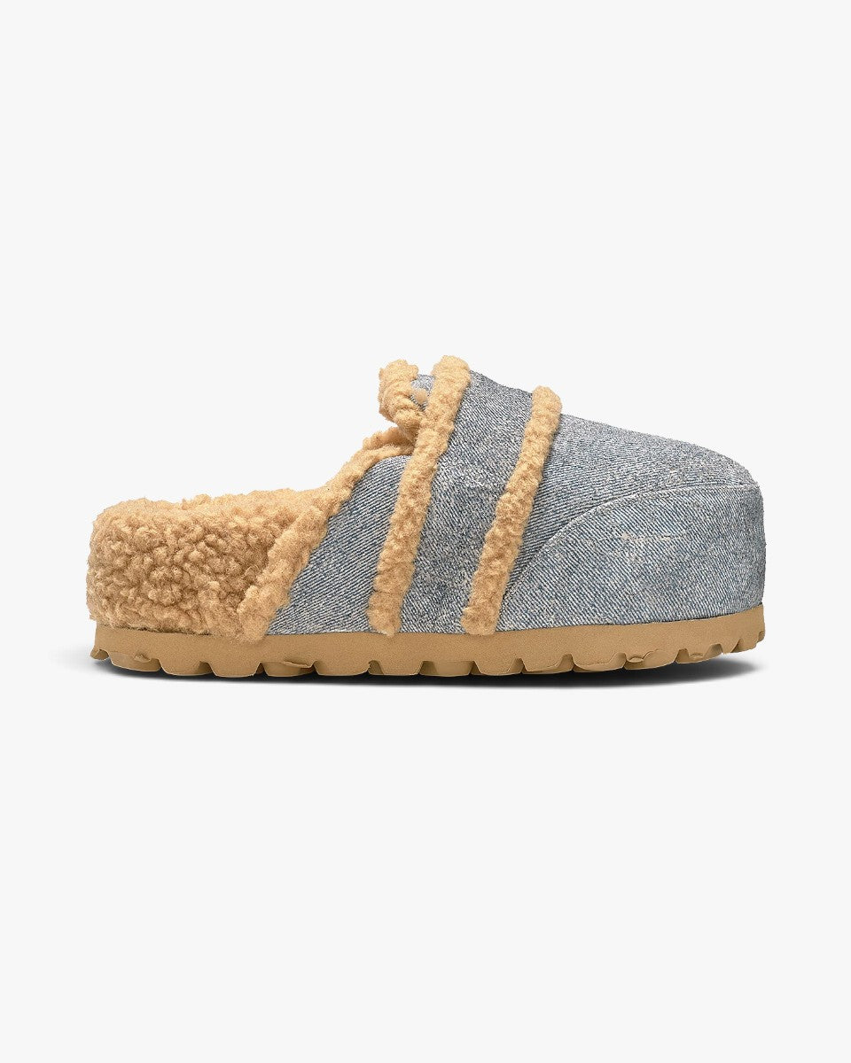 Inuikii Mule Cozy Loafer Denim Blue