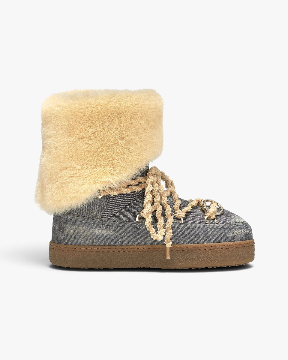 Inuikii Śniegowce Distressed Jeans Blue
