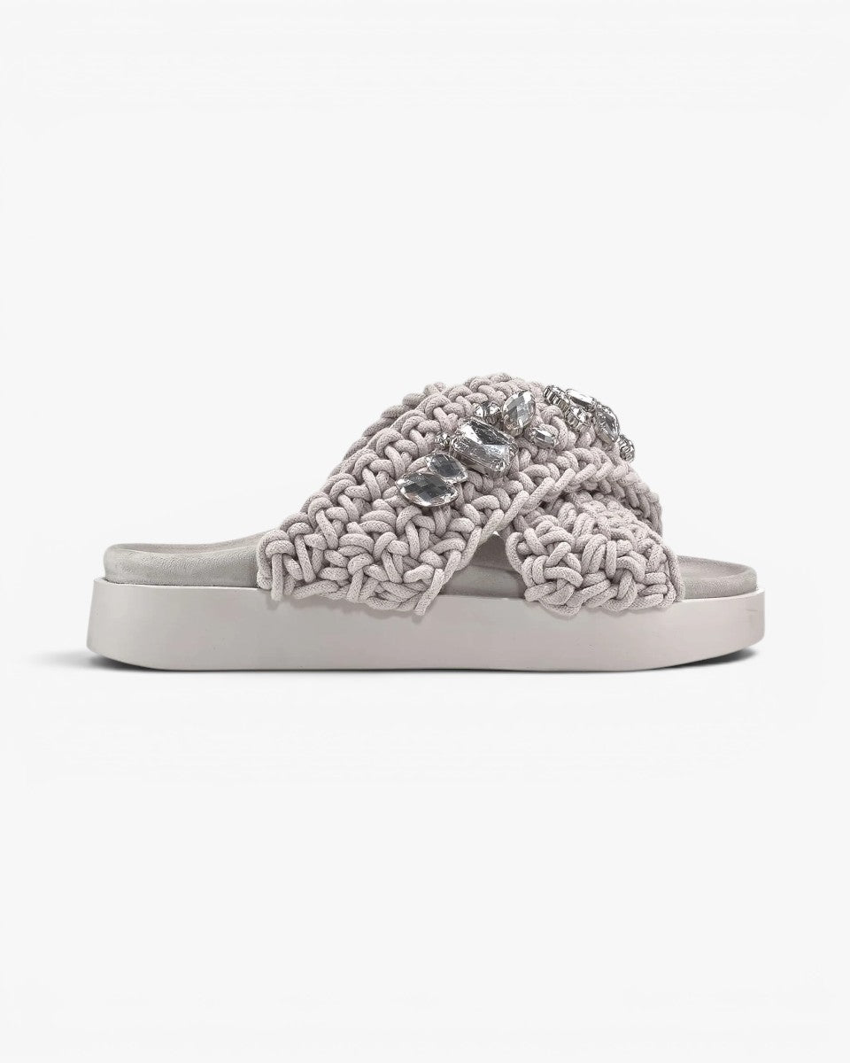 Inuikii Klapki Woven Stones Stone Grey