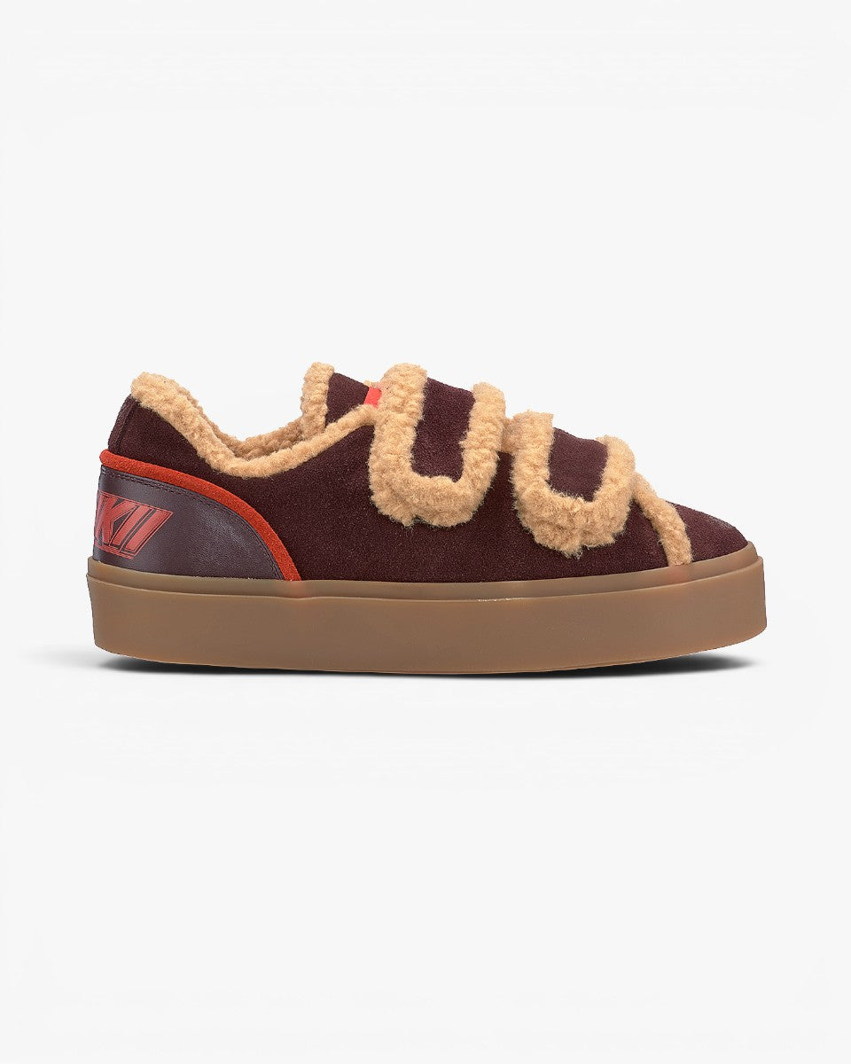 Inuikii Lila Shearling Low Velcro Bordeaux