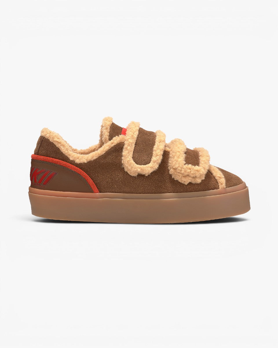 Inuikii Lila Shearling Low Velcro Brown
