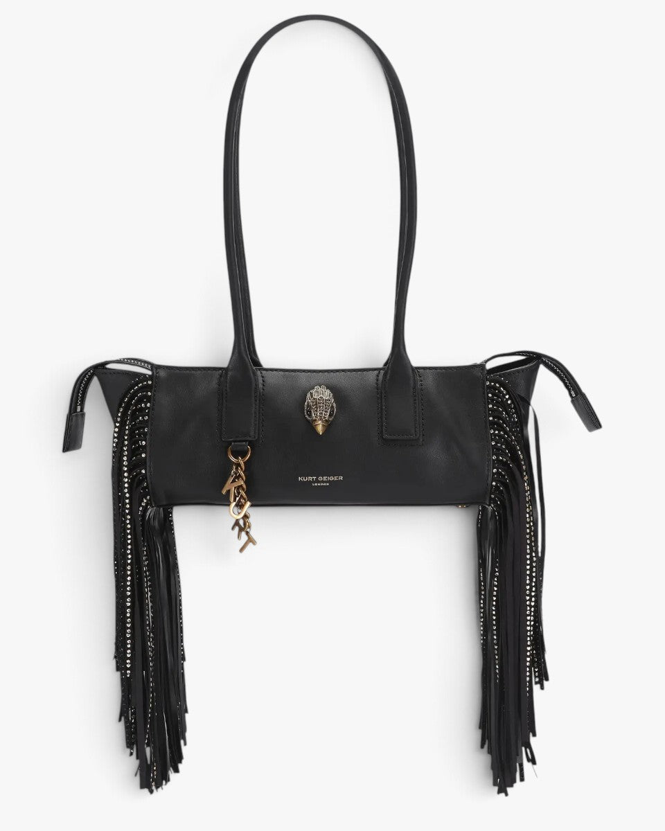 Kurt Geiger Torebka Sloane Eastwest Sh Fringe Black