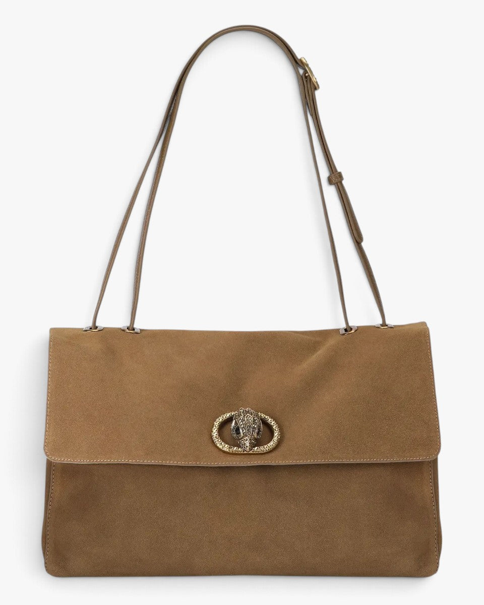 Kurt Geiger Torebka Chelsea Lg Slouch Flap Light Brown