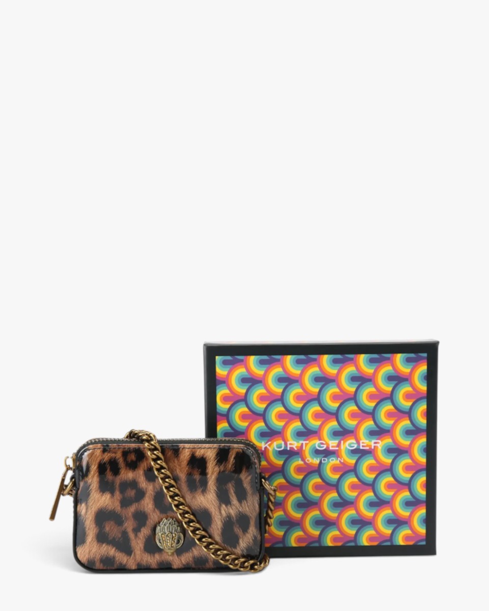 Kurt Geiger Torebka Micro Kensington Camera Open Brown
