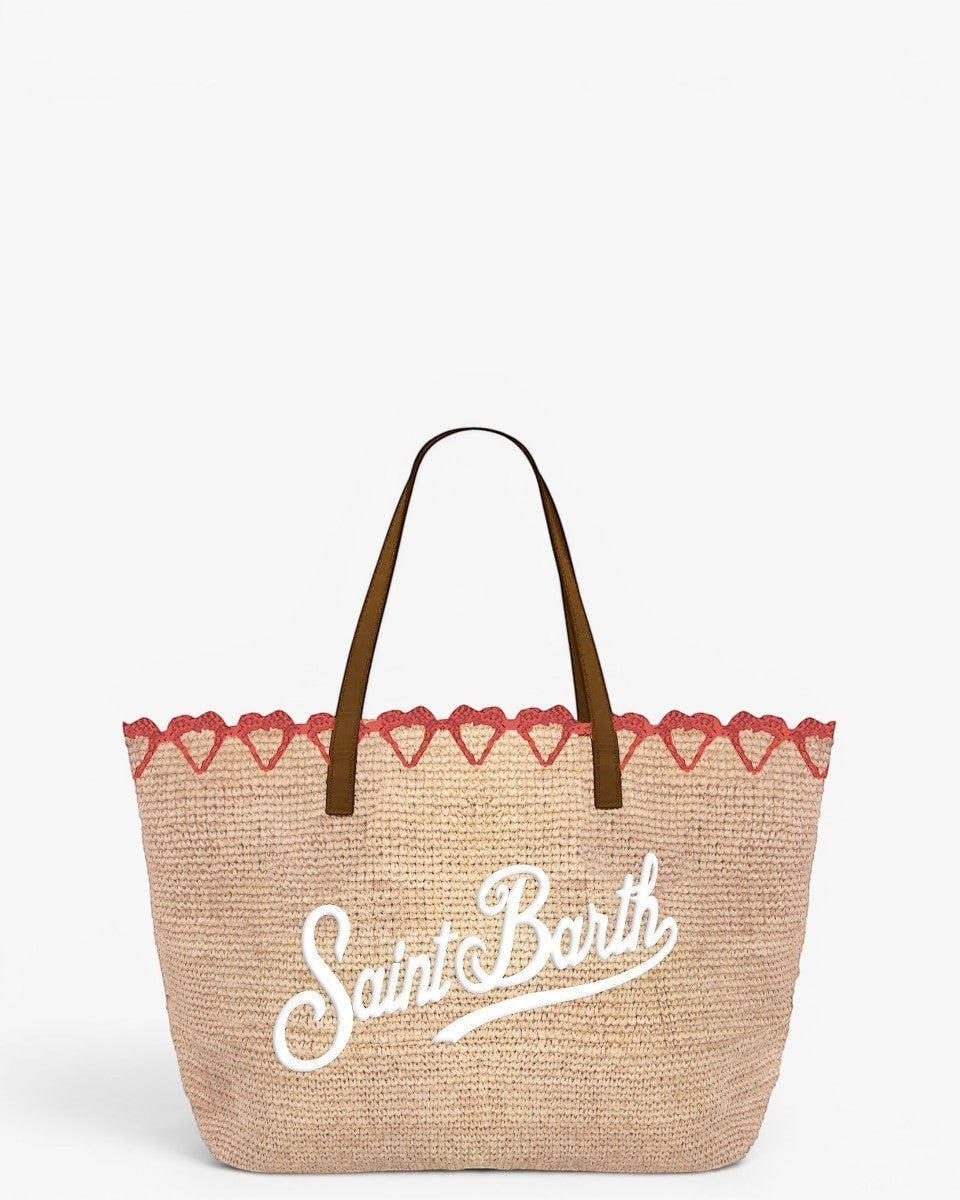 MC2 SAINT BARTH Torebka Raffia City Mid Heart Border