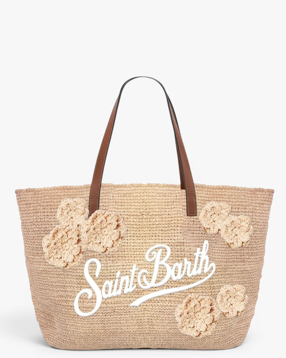 MC2 SAINT BARTH Torebka Raffia City Flowers Patch