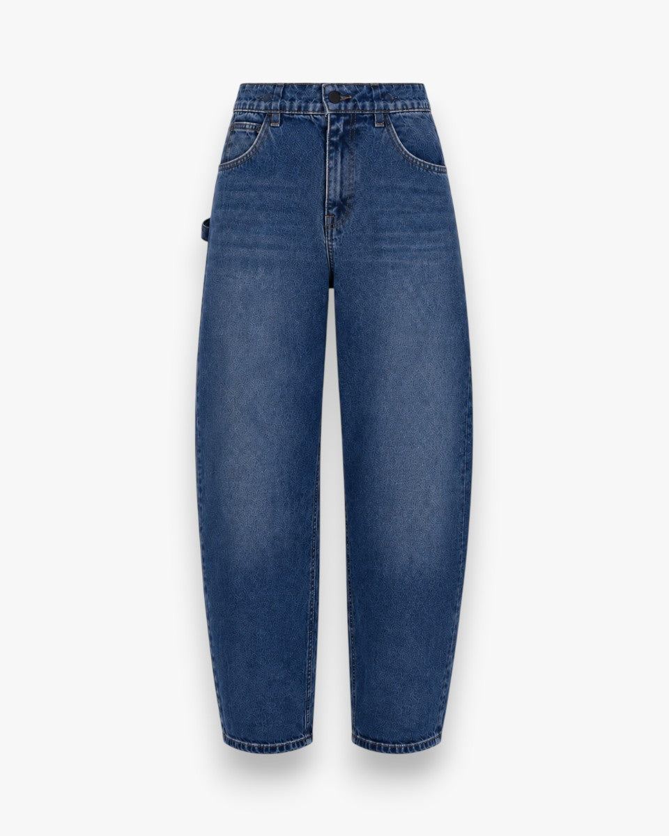 MI59 Jeansy Banana Medium Blue