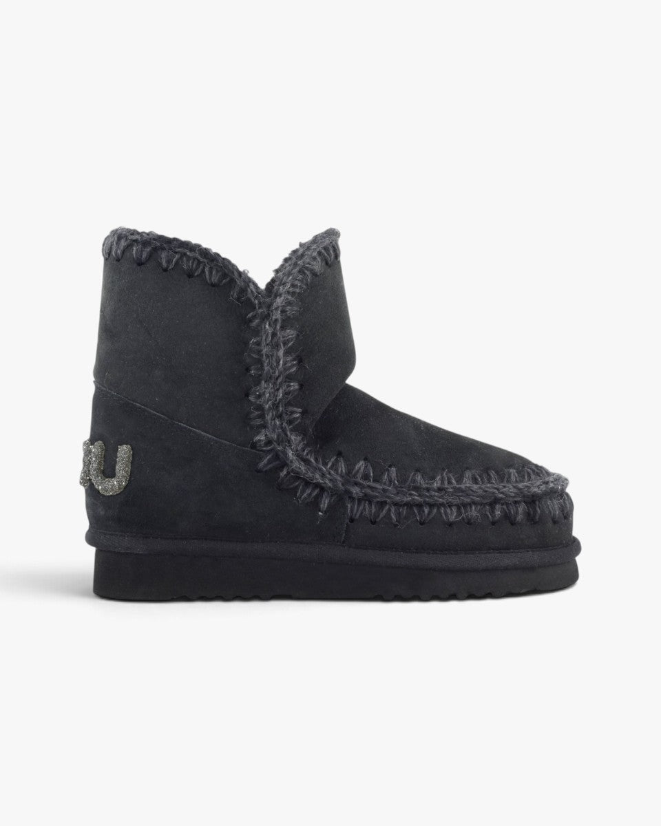 Mou Śniegowce Eskimo 18 Suede Glitter Logo Black