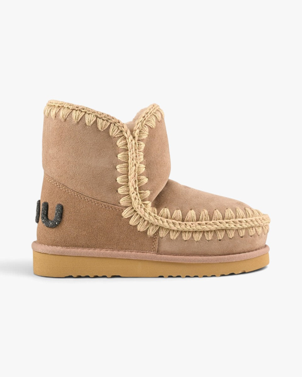 Mou Śniegowce Eskimo 18 Suede Glitter Logo Camel