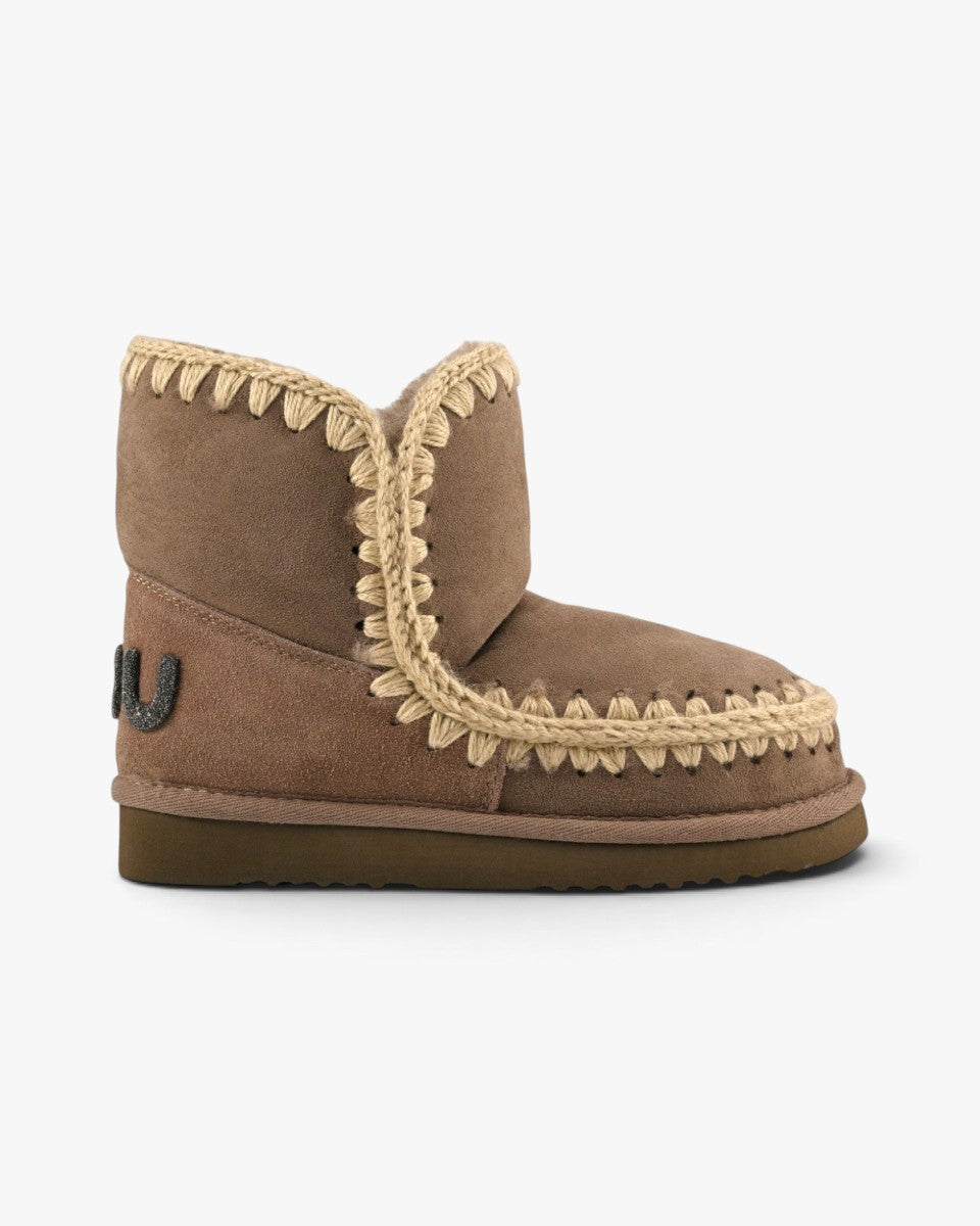 Mou Śniegowce Eskimo 18 Suede Glitter Logo Elephant Grey