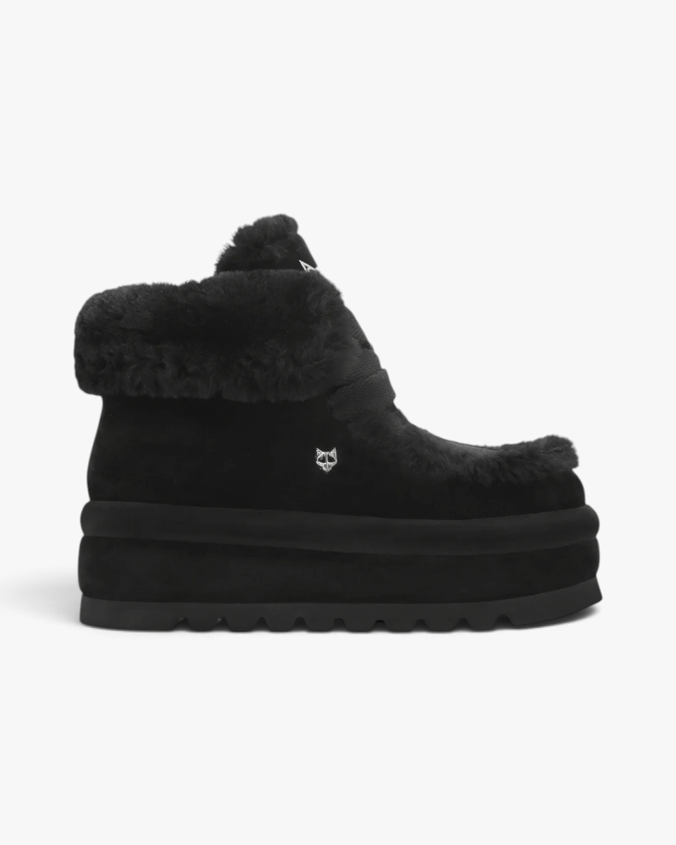 Naked Wolfe Śniegowce Bambi Black Suede Shearling