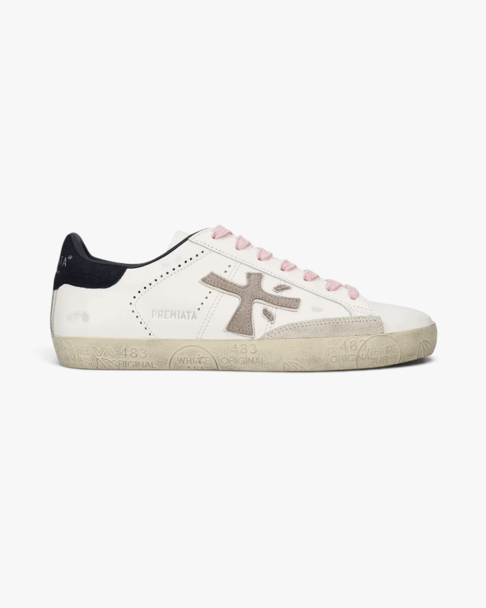 Premiata Sneakersy Stevend White Beige