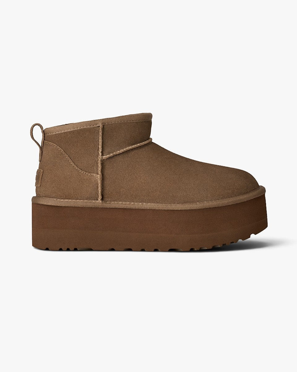 UGG Śniegowce Classic Ultra Mini Platform Light Bronze