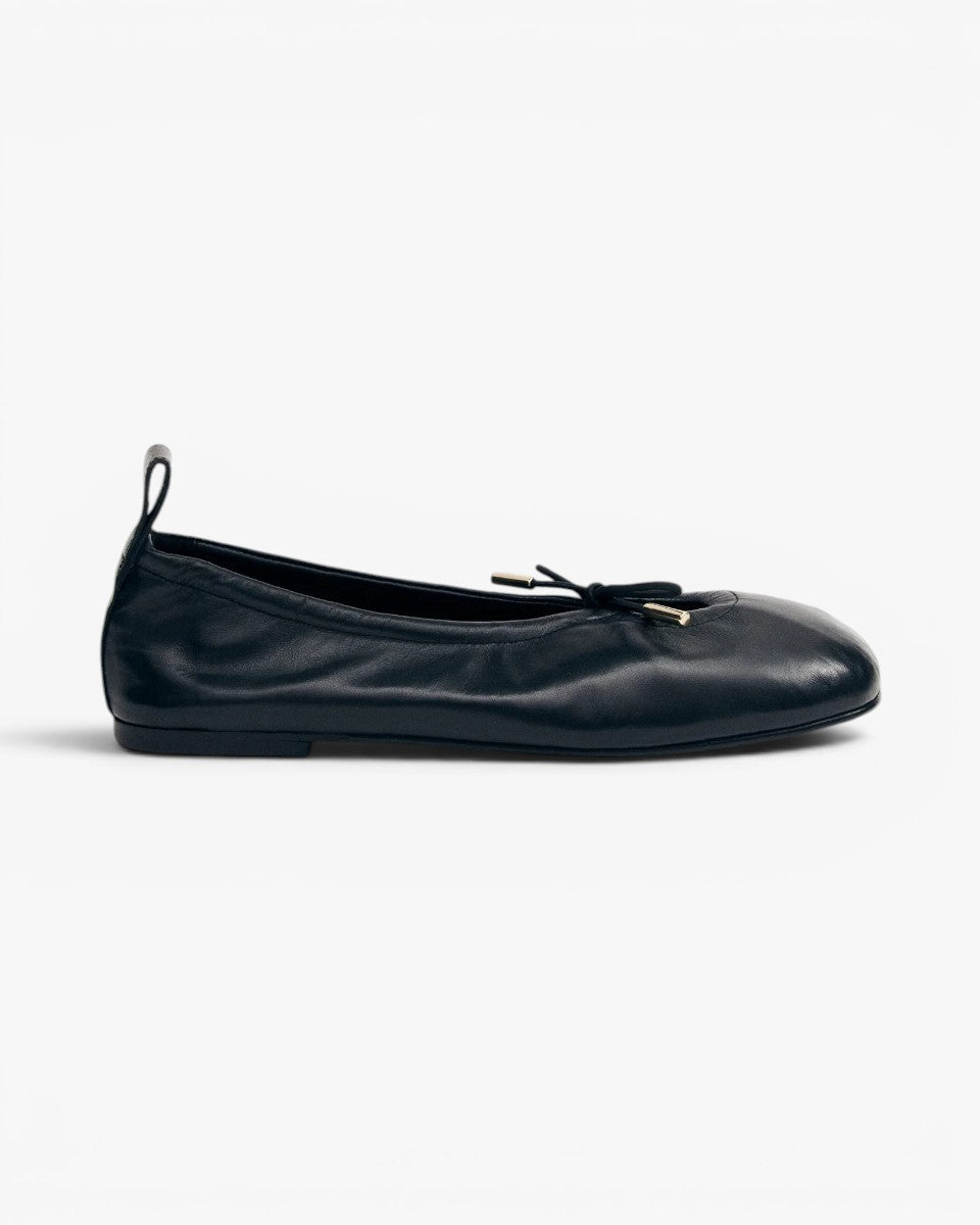 Alohas Baletki Rosalind Black Leather