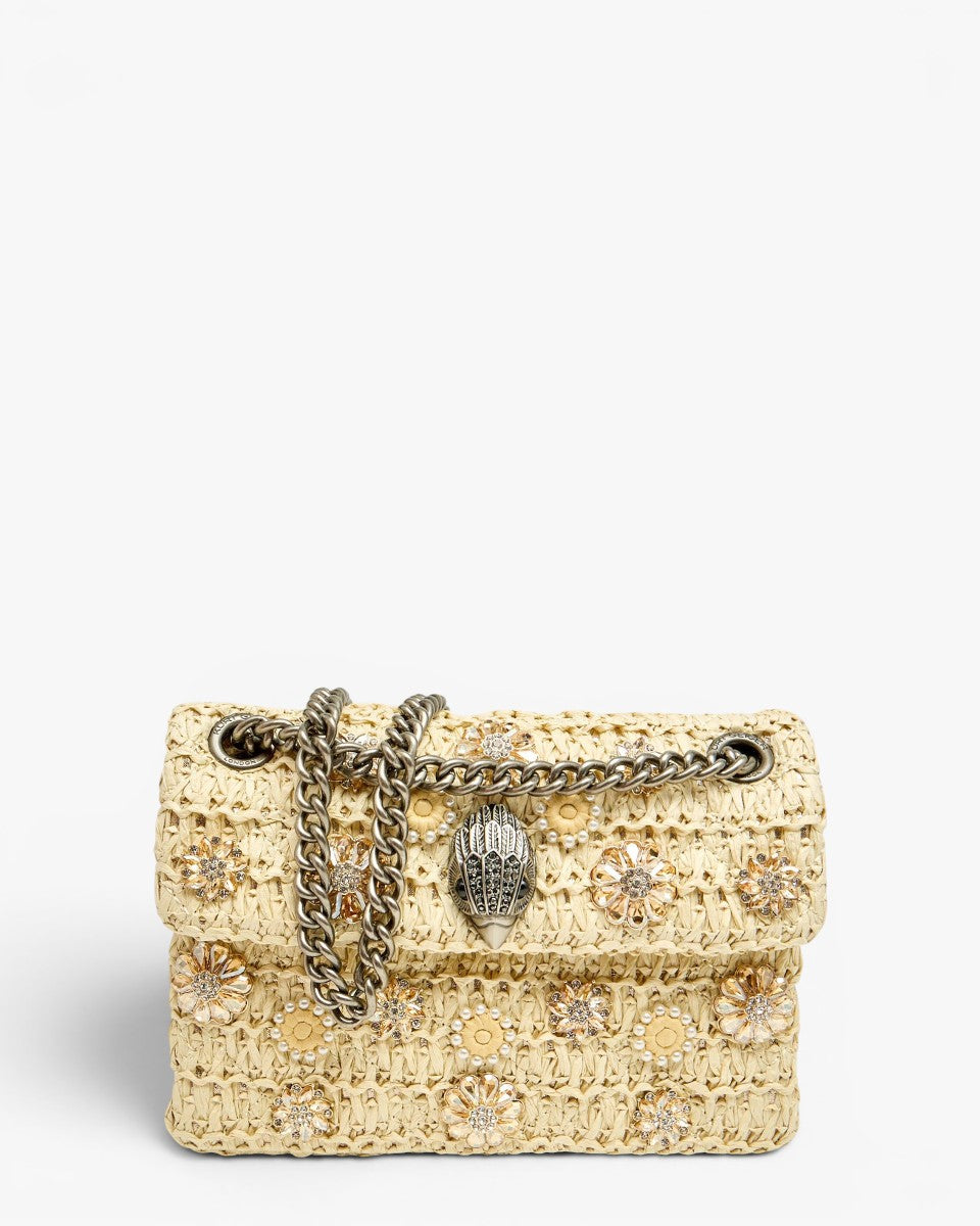 Kurt Geiger Torebka Raffia Mini Kensington Beige