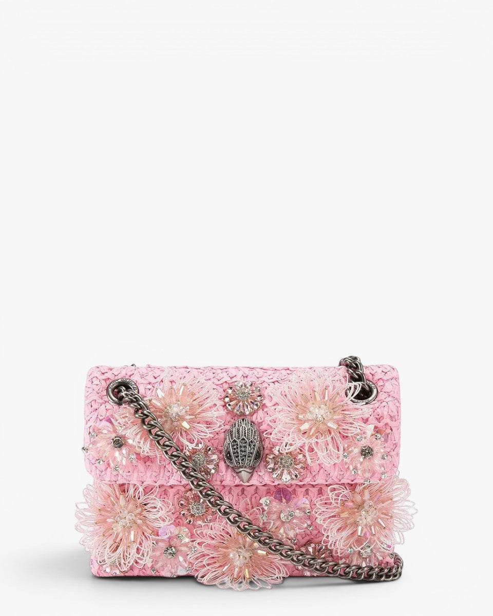 Kurt Geiger Torebka Raffia Mini Kensington Pink