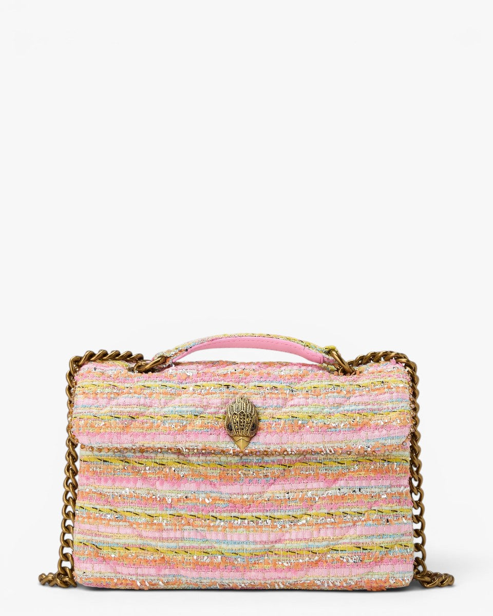 Kurt Geiger Torebka Tweed Kensington Pink Comb