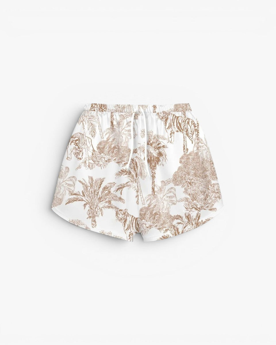 MC2 SAINT BARTH Spodnie Kammy Silk Habotai Foulard Jungle Oceania