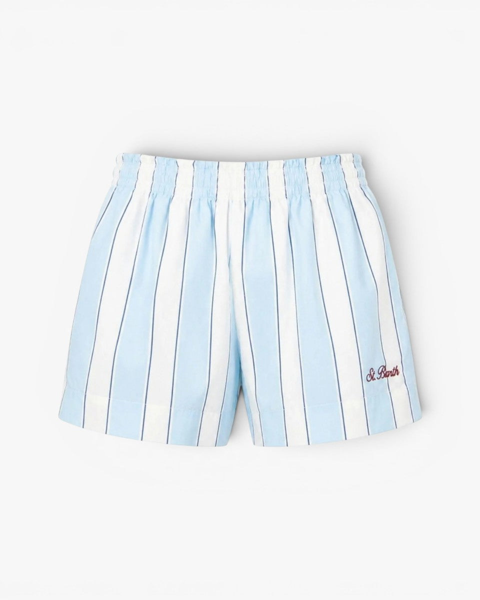 MC2 Saint Barth Spodenki Meave Cotton Sb Beach Stripes Blue