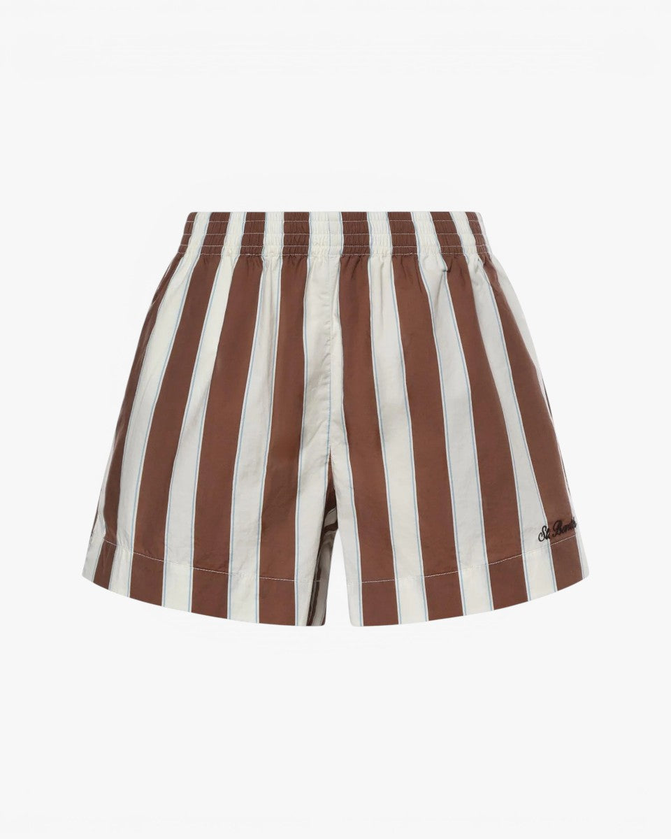 MC2 Saint Barth Spodenki Meave Cotton Sb Beach Stripes Brown