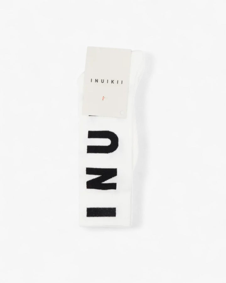 Inuikii Skarpetki High Top Jacquard Sock Biało-czarne - GOT'EM