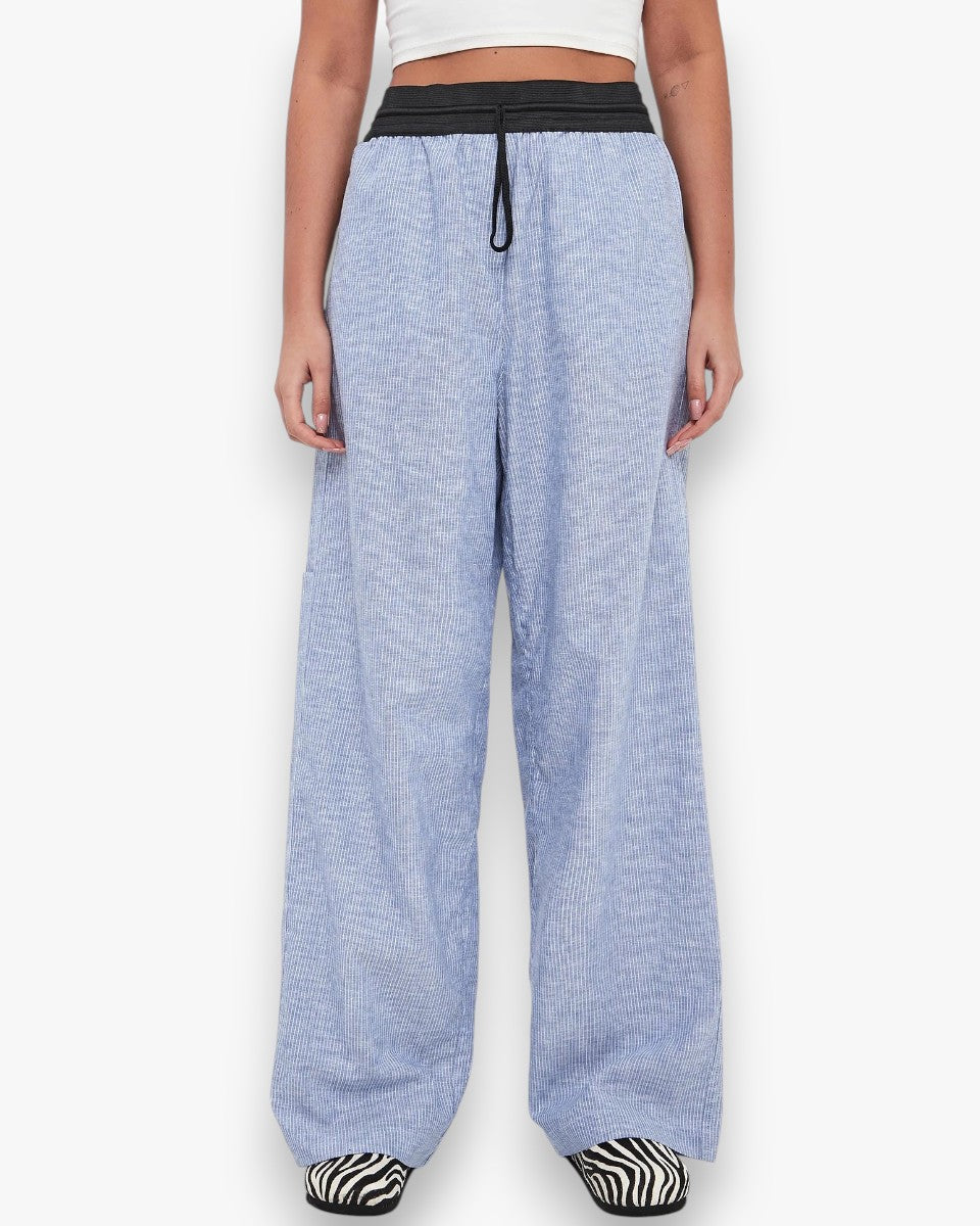 MMC Studio Spodnie Linen Air Baby Blue